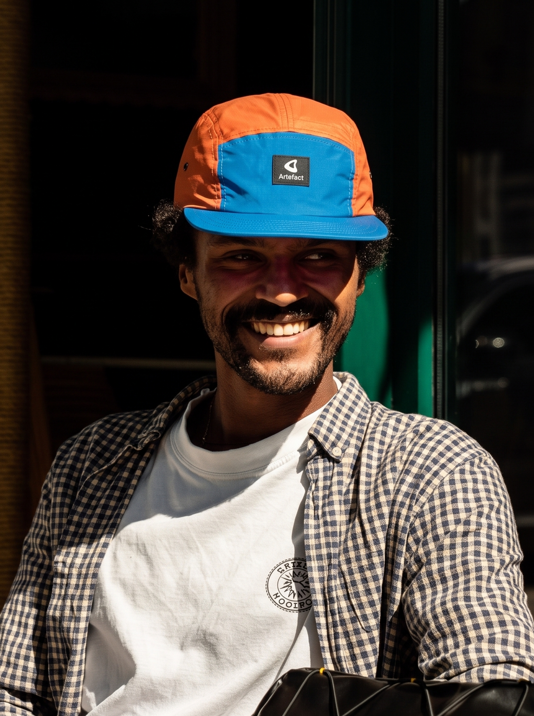 Casquette 5panel Orange/Bleue Artefact