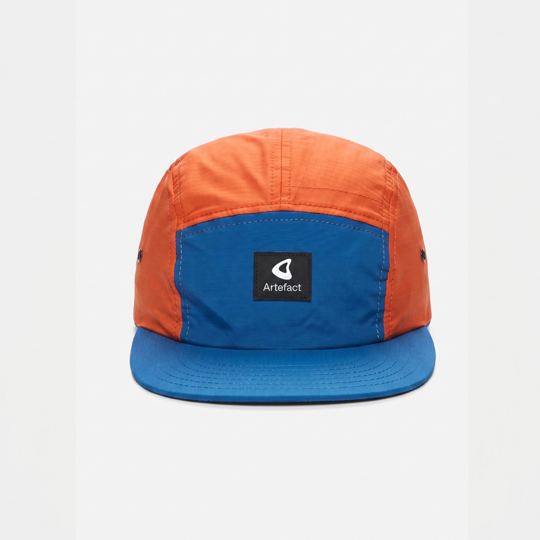 Casquette 5panel Orange/Bleue Artefact