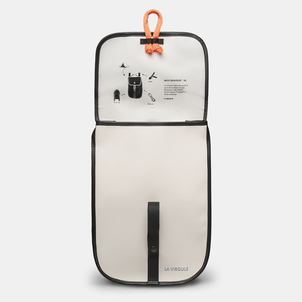 Petit gravelot sac 12 litres upcyclé intérieur
