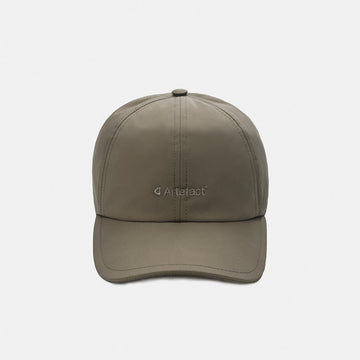 Stratus 6-Panel cap in khaki, upcycled – front view