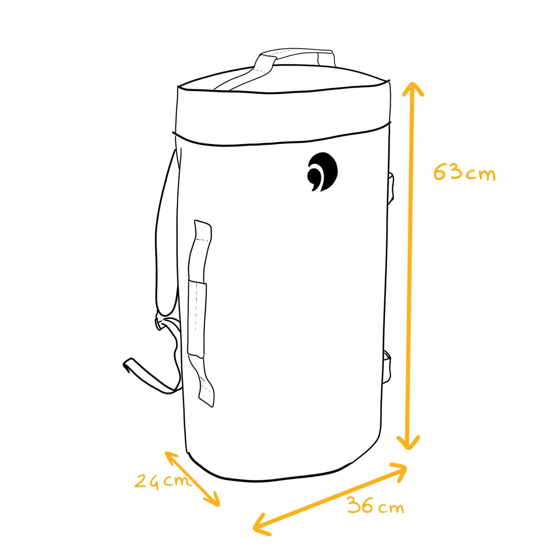 packshot du sac de voyage Grand Hors-Bord 50L rouge